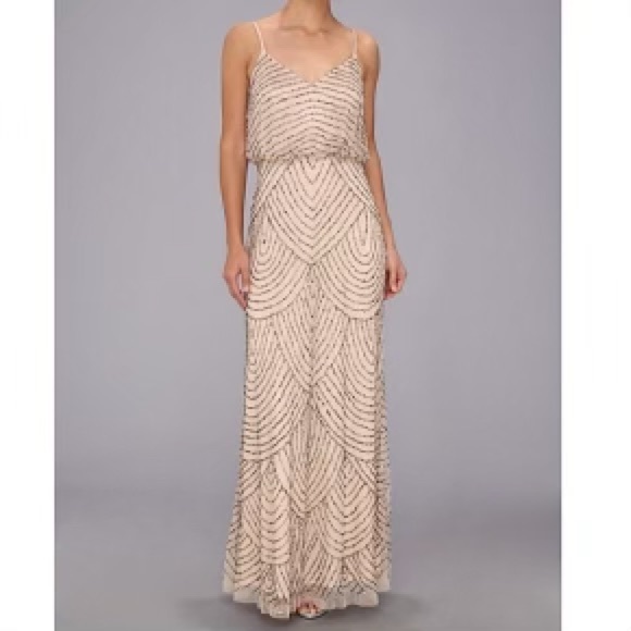 Adrianna Papell Dresses & Skirts - NWT Stunning Adrianna Papell Blush Beaded Dress